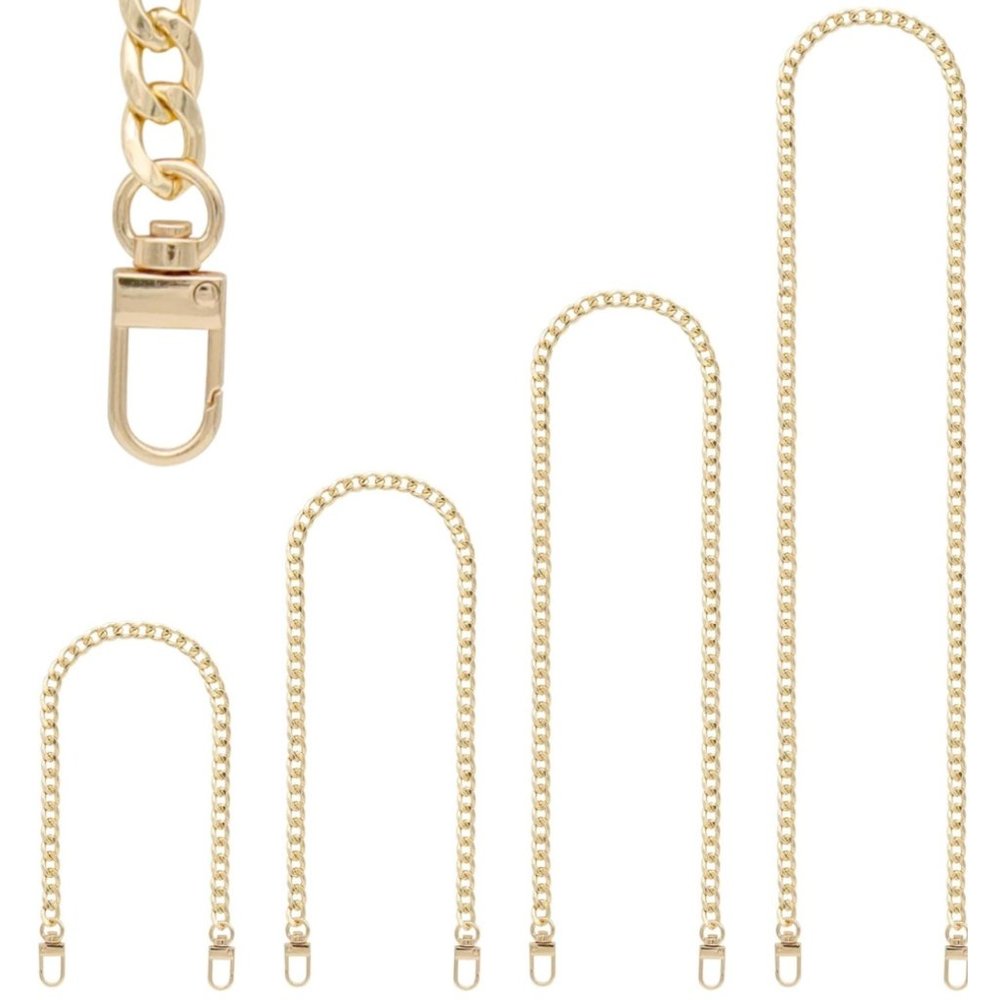 Set of Four GOLD Tone Purse Chains Shoulder/Crossbody/Wristlet - UNBRANDED